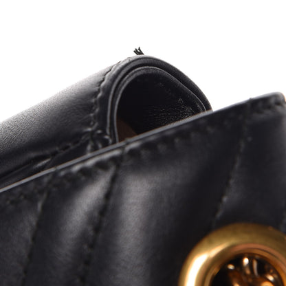 Gucci Calfskin Matelasse Mini GG Marmont Shoulder Bag Black 9 of 9