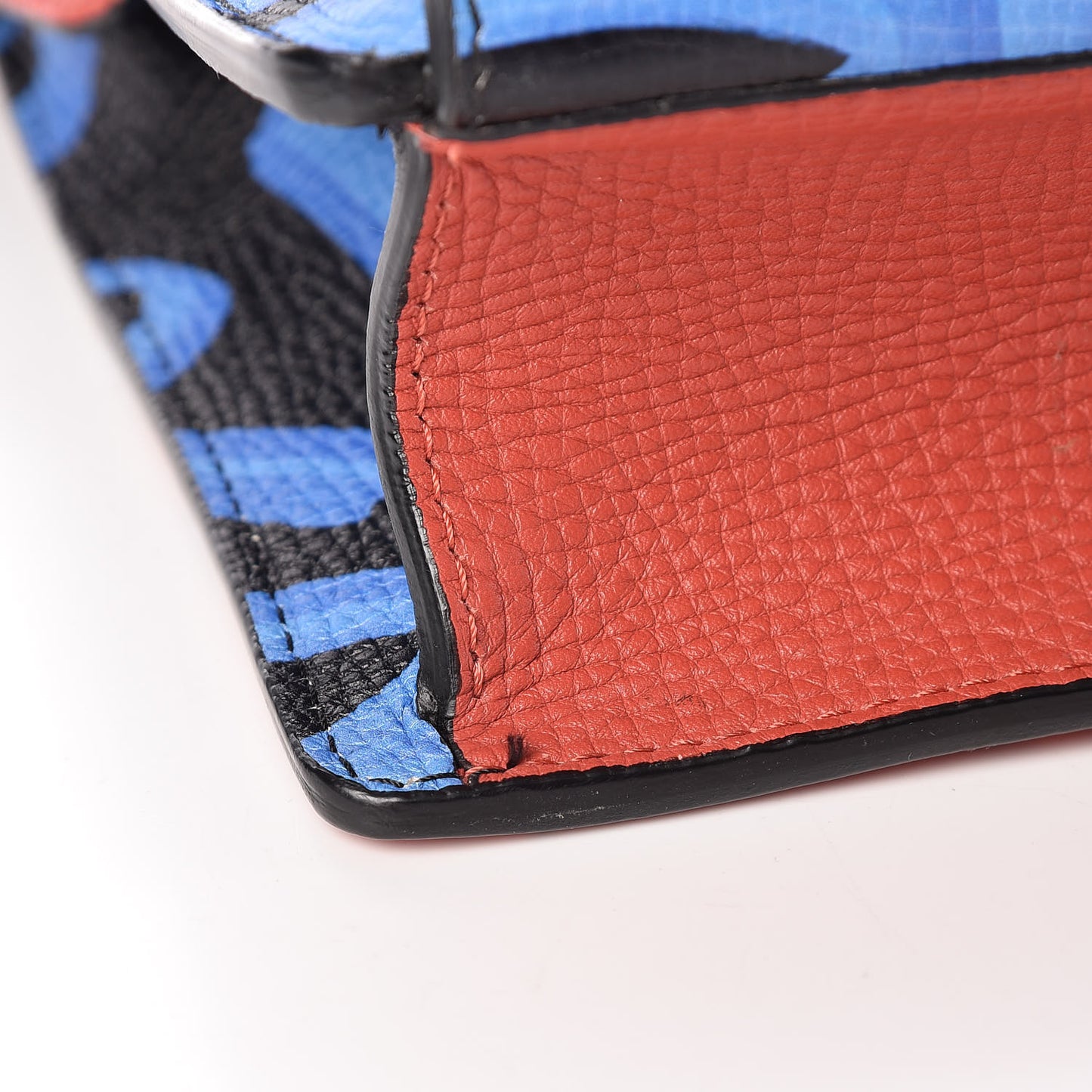 Calfskin Graffiti Print Small Macken Crossbody Bag Black