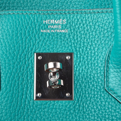 Hermes Taurillon Clemence Birkin 35 Bleu Paon 19 of 23