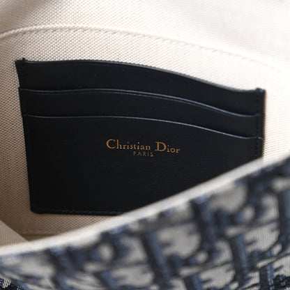 Christian Dior Oblique Flap Pouch Clutch Blue 8 of 9