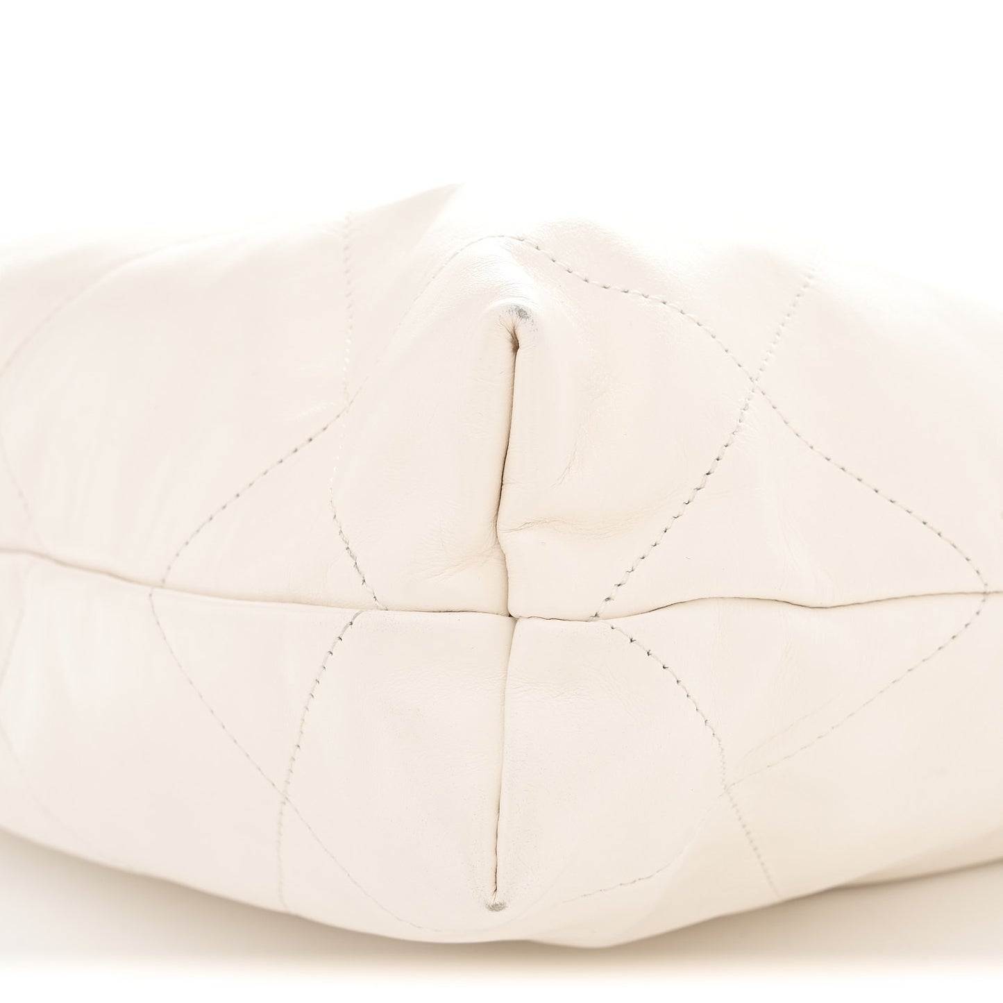 Shiny Calfskin Quilted Small Chanel 22 White