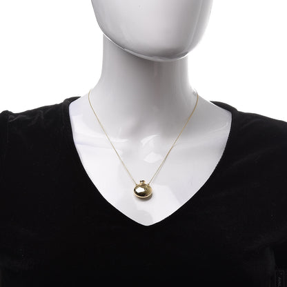 Tiffany 18K Yellow Gold Elsa Peretti Open Bottle Pendant Necklace 2 of 10