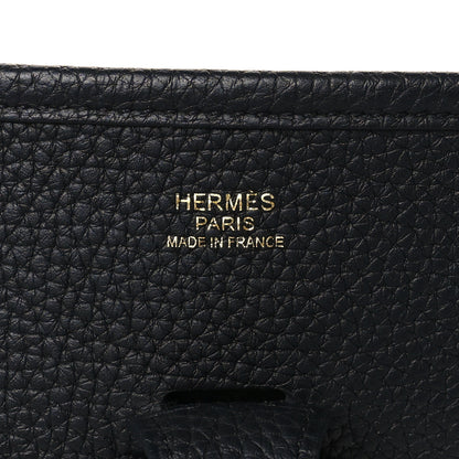 Hermes Taurillon Clemence Cavale Sangle Evelyne III PM Black 6 of 8