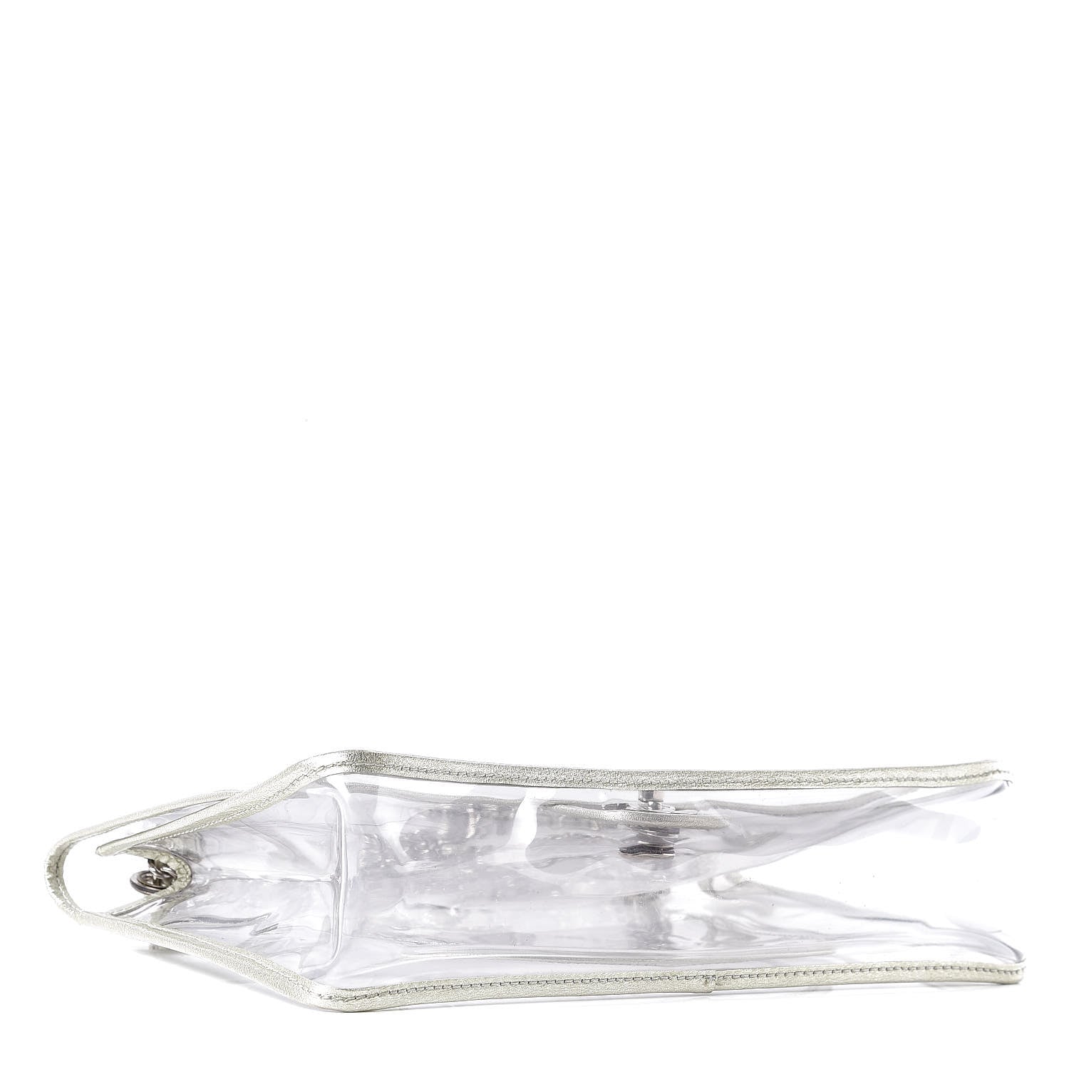 Chanel Lambskin Vinyl Large Naked Flap Silver 4 of 9