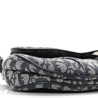 Christian Dior Monogram Saddle Bag Blue 10 of 11