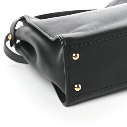 Fendi Vitello Seta Shiny Nappa Medium Peekaboo Iconic Satchel Black 9 of 10