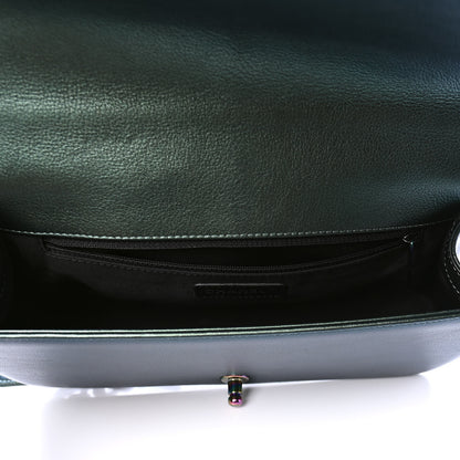 Chanel Iridescent Goatskin Quilted New Medium Boy Flap Green 4 of 6