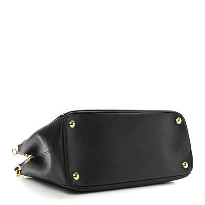 Prada Saffiano Small Galleria Double Zip Tote Black 4 of 9