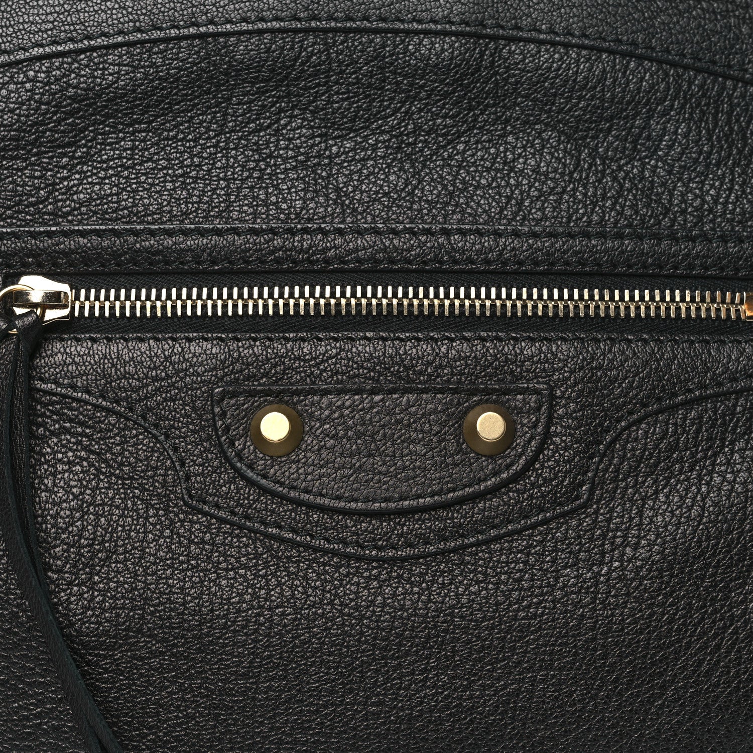 Balenciaga Chevre Classic Gold Hardware Premier Clutch Black 9 of 11