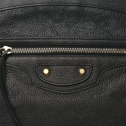 Balenciaga Chevre Classic Gold Hardware Premier Clutch Black 9 of 11