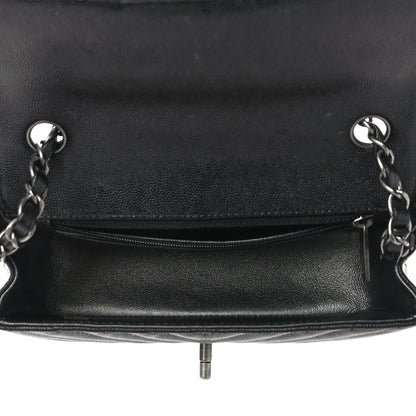 Chanel Caviar Chevron Quilted Mini Rectangular Flap Black 5 of 13