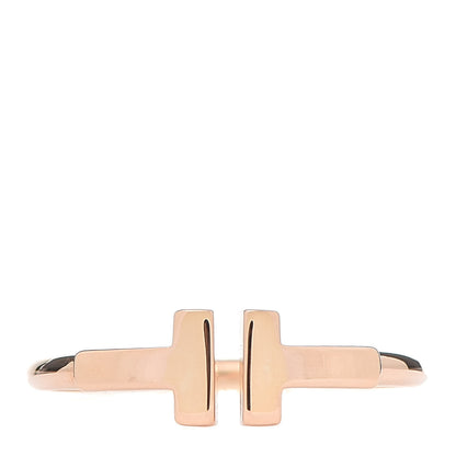 Tiffany 18K Rose Gold T Wire Ring 51 5.75 1 of 5
