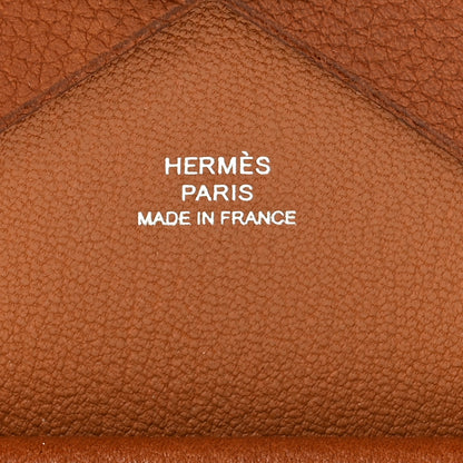 Hermes Barenia Faubourg Verso Calvi Duo Card Case Fauve 6 of 8