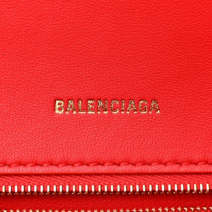 Balenciaga Shiny Box Calfskin Small Hourglass Top Handle Bag Bright Red 6 of 11