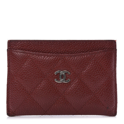 Chanel Caviar Quilted Card Holder Red 1 of 11