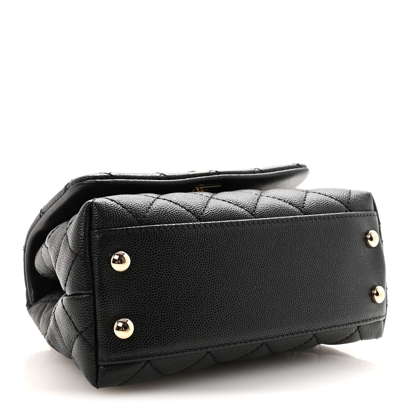 Caviar Quilted Extra Mini Coco Handle Flap Black