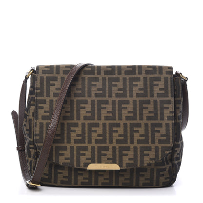 Fendi Zucca Vitello Artic Messenger Bag Tobacco Castagna 1 of 11