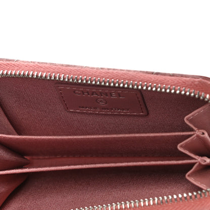 Chanel Ombre Patent Calfskin Quilted Small Zip Around Coin Purse Pink White 5 of 18
