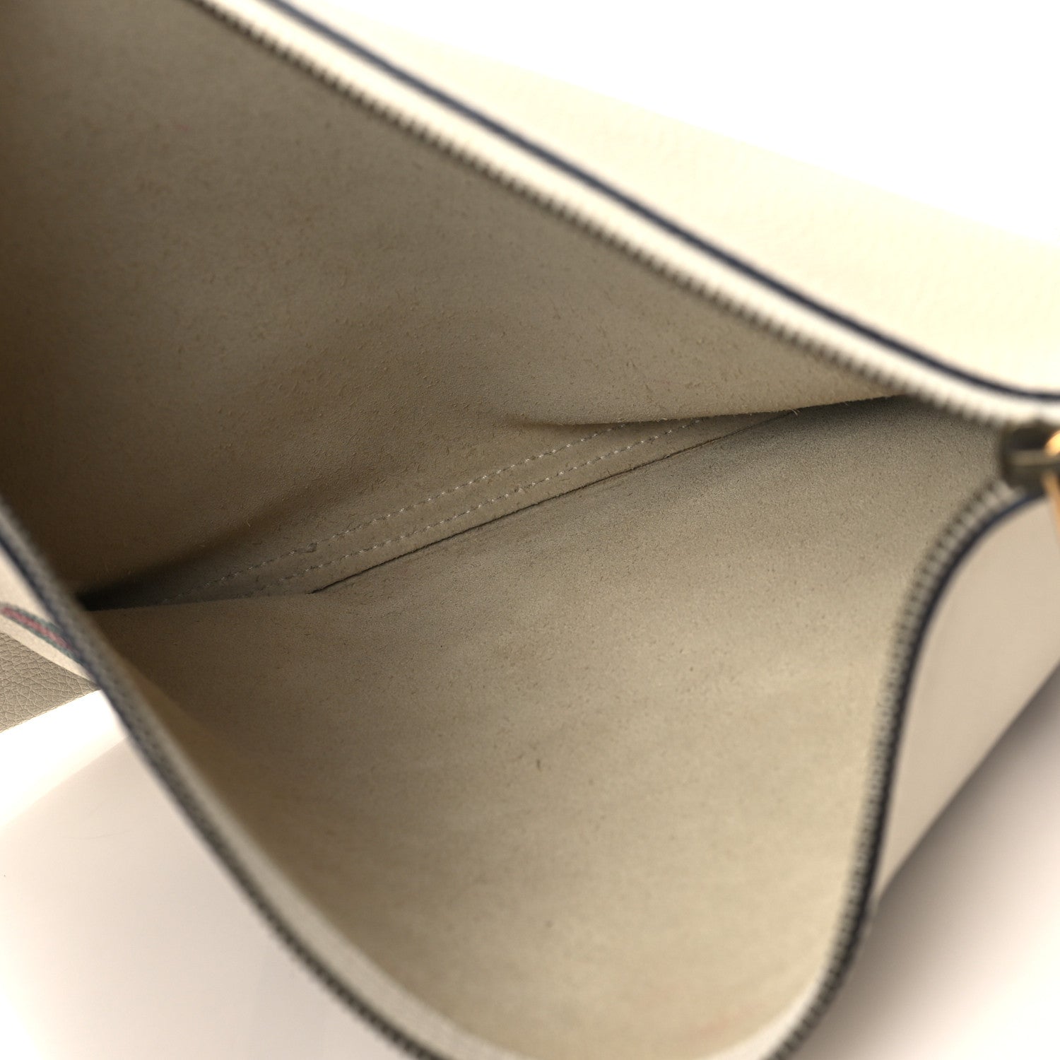 Gucci Pebbled Calfskin Medium Logo Portfolio Clutch White 5 of 7