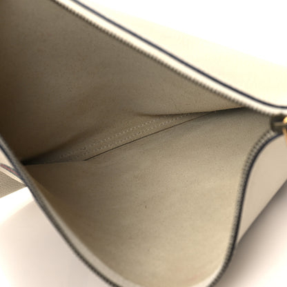 Gucci Pebbled Calfskin Medium Logo Portfolio Clutch White 5 of 7