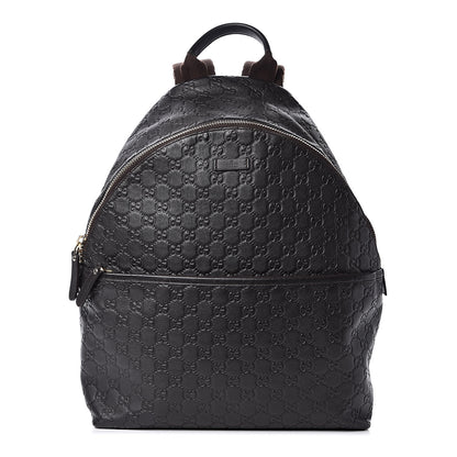 Gucci Guccissima Medium Classic Backpack Dark Brown 1 of 11