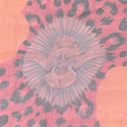 Hermes Mousseline Silk Casques Et Plumets Shawl 140 5 of 6