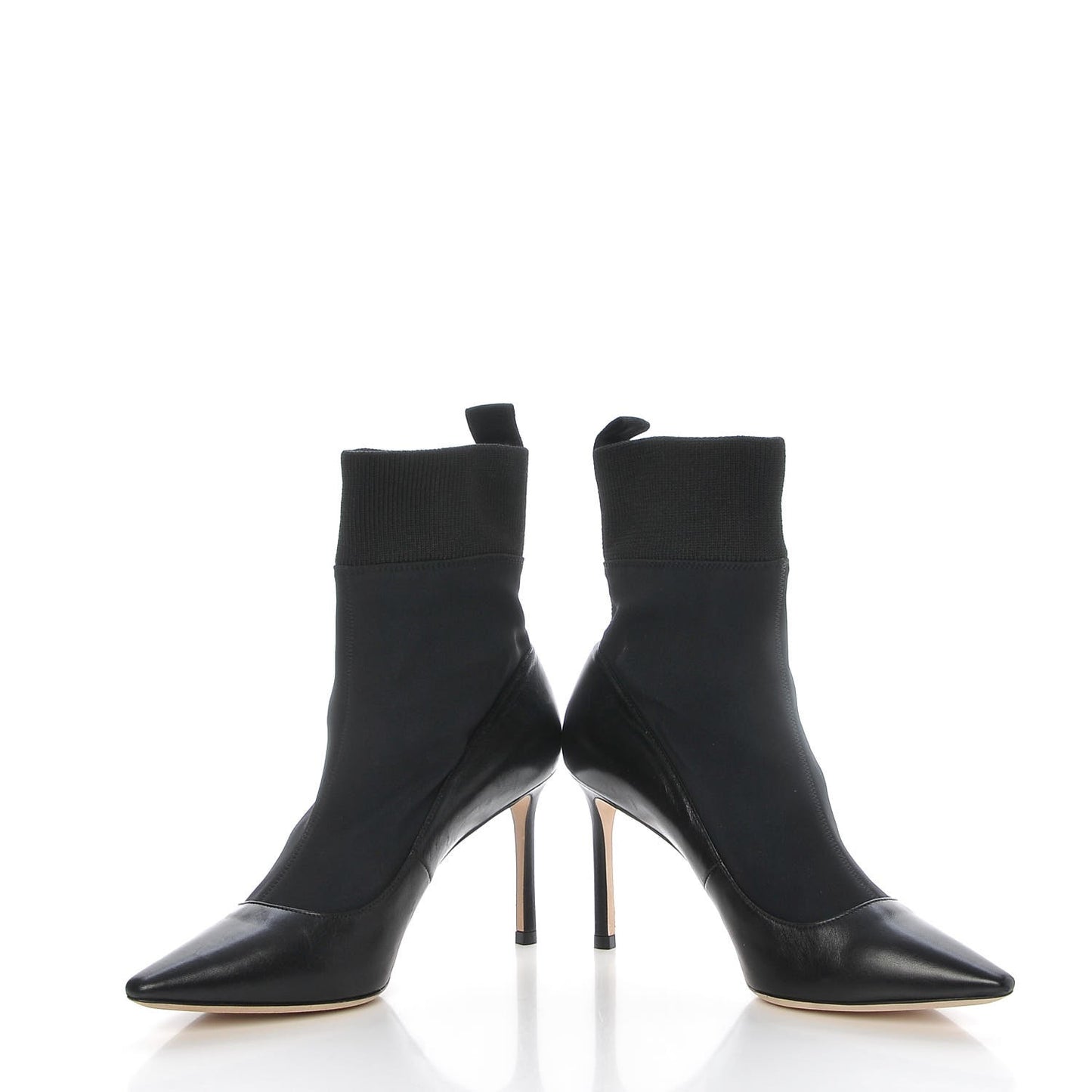 Nappa Stretch Fabric Brandon 85 Ankle Sock Boots 36.5 Black