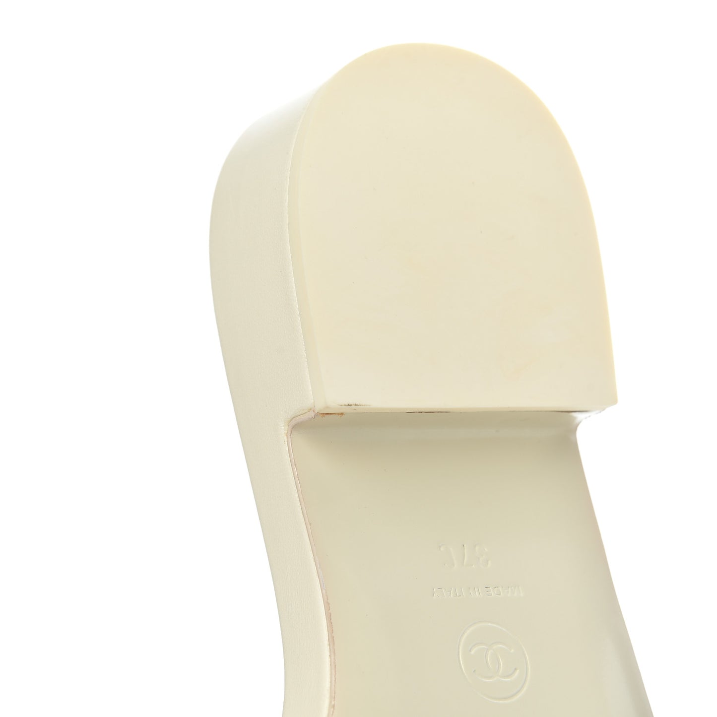 Lambskin Embroidered Logo Mules 37 Ivory Black