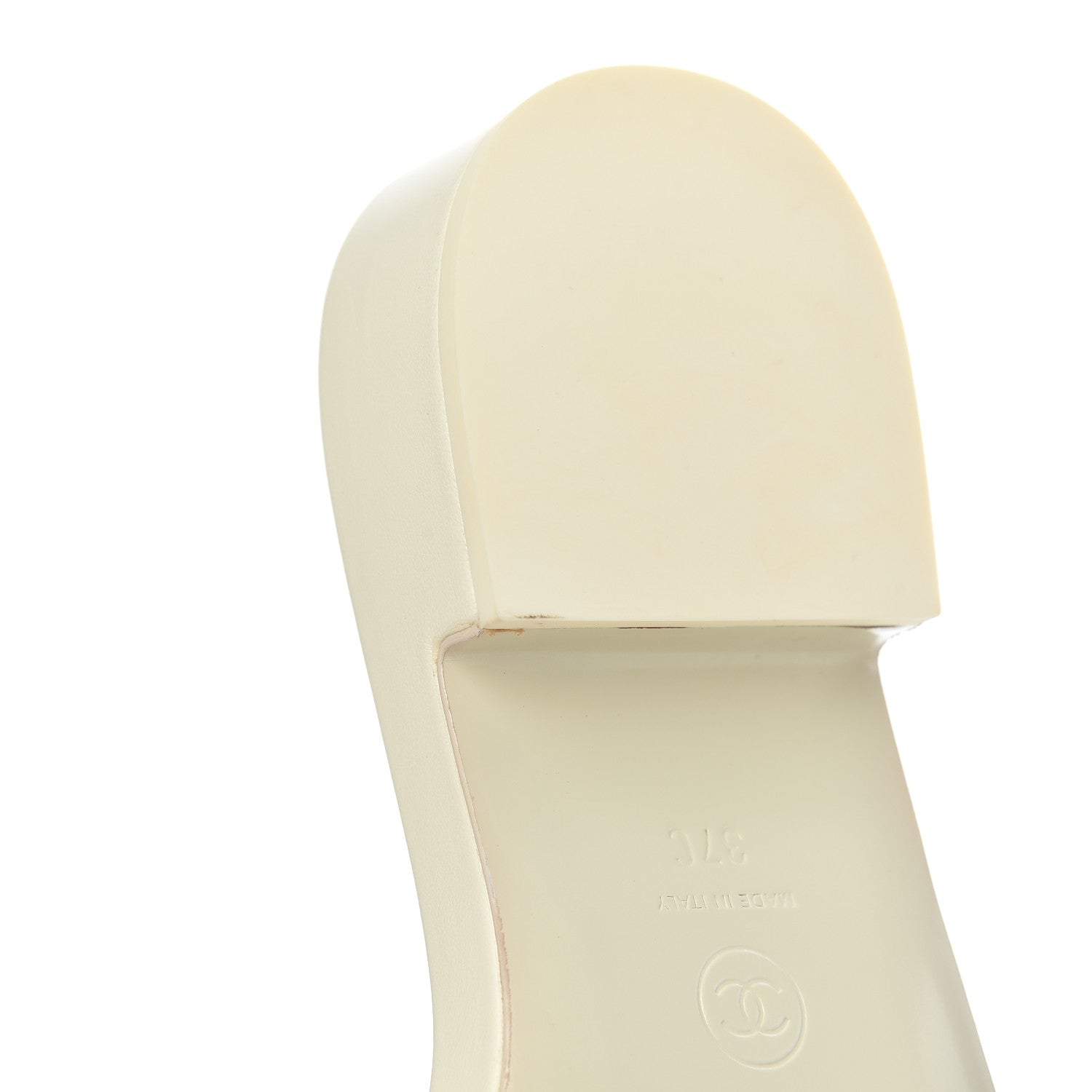 Chanel Lambskin Embroidered Logo Mules 37 Ivory Black 9 of 15