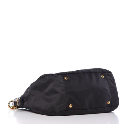 Prada Tessuto Nylon Jacquard Logo Tote Black 4 of 10