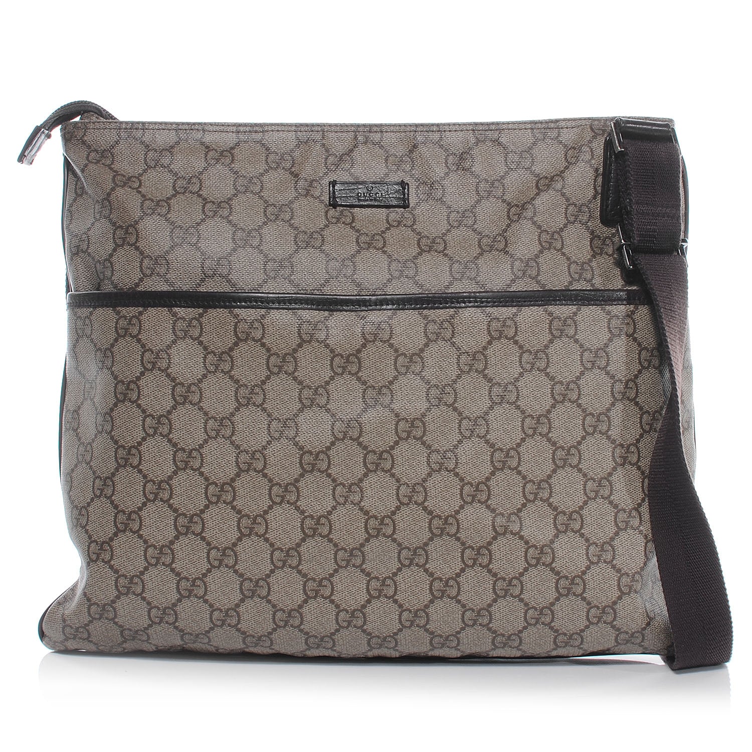 Gucci GG Plus Monogram Flat Messenger Ebony 1 of 7