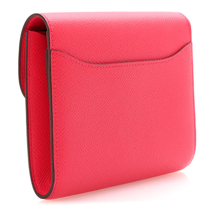 Hermes Epsom Constance Short Wallet Rose Extreme 3 of 7
