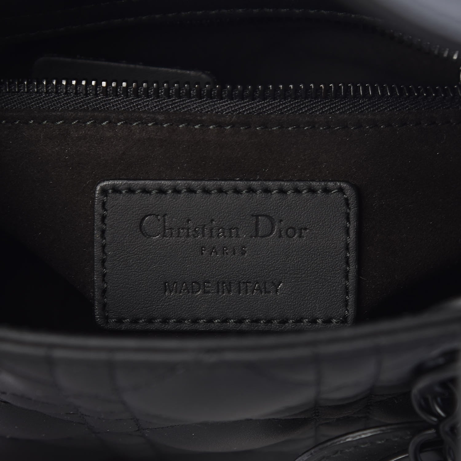 Christian Dior Ultra Matte Calfskin Cannage Mini Lady Dior Black 6 of 11