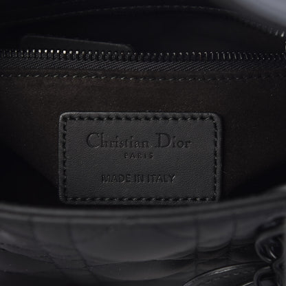 Christian Dior Ultra Matte Calfskin Cannage Mini Lady Dior Black 6 of 11