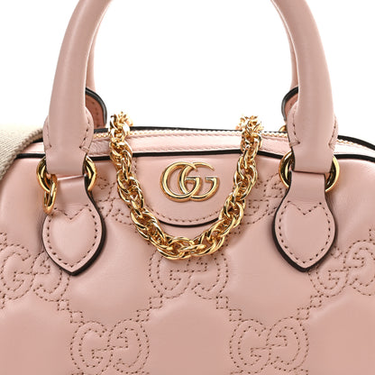 Gucci Calfskin GG Matelasse Mini Bowler Bag Perfect Pink 8 of 10