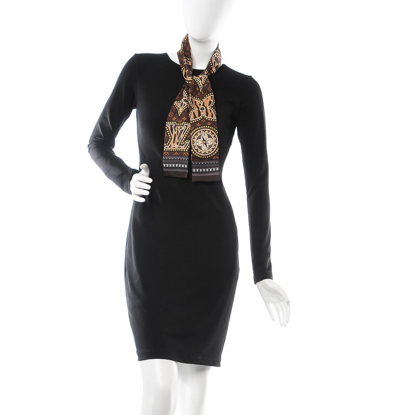 Silk Monogram LV World Bandeau Brown