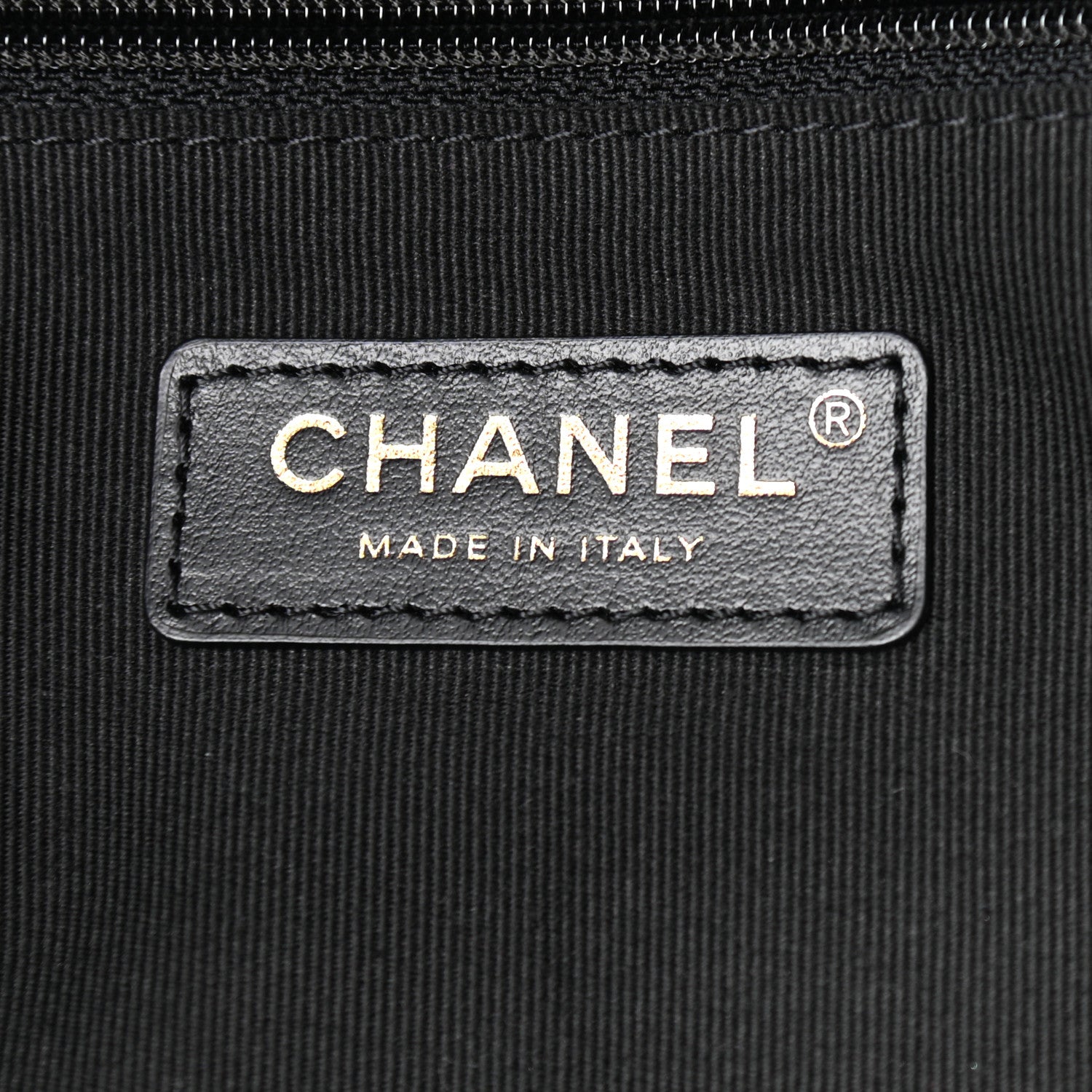 Chanel Nylon Grosgrain Quilted Lifestyle Shopping Tote Black 6 of 12