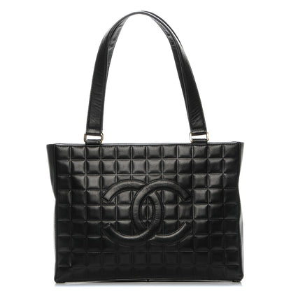 Chanel Lambskin Quilted Chocolate Bar Tote Black 1 of 8