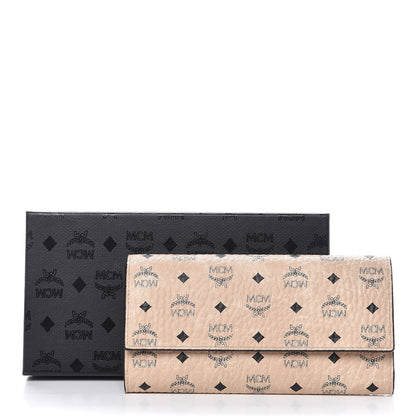 MCM Visetos Continental Flap Wallet Beige 8 of 8