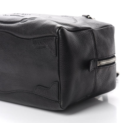 Prada Vitello Daino Embossed Logo Bowler Black 7 of 10