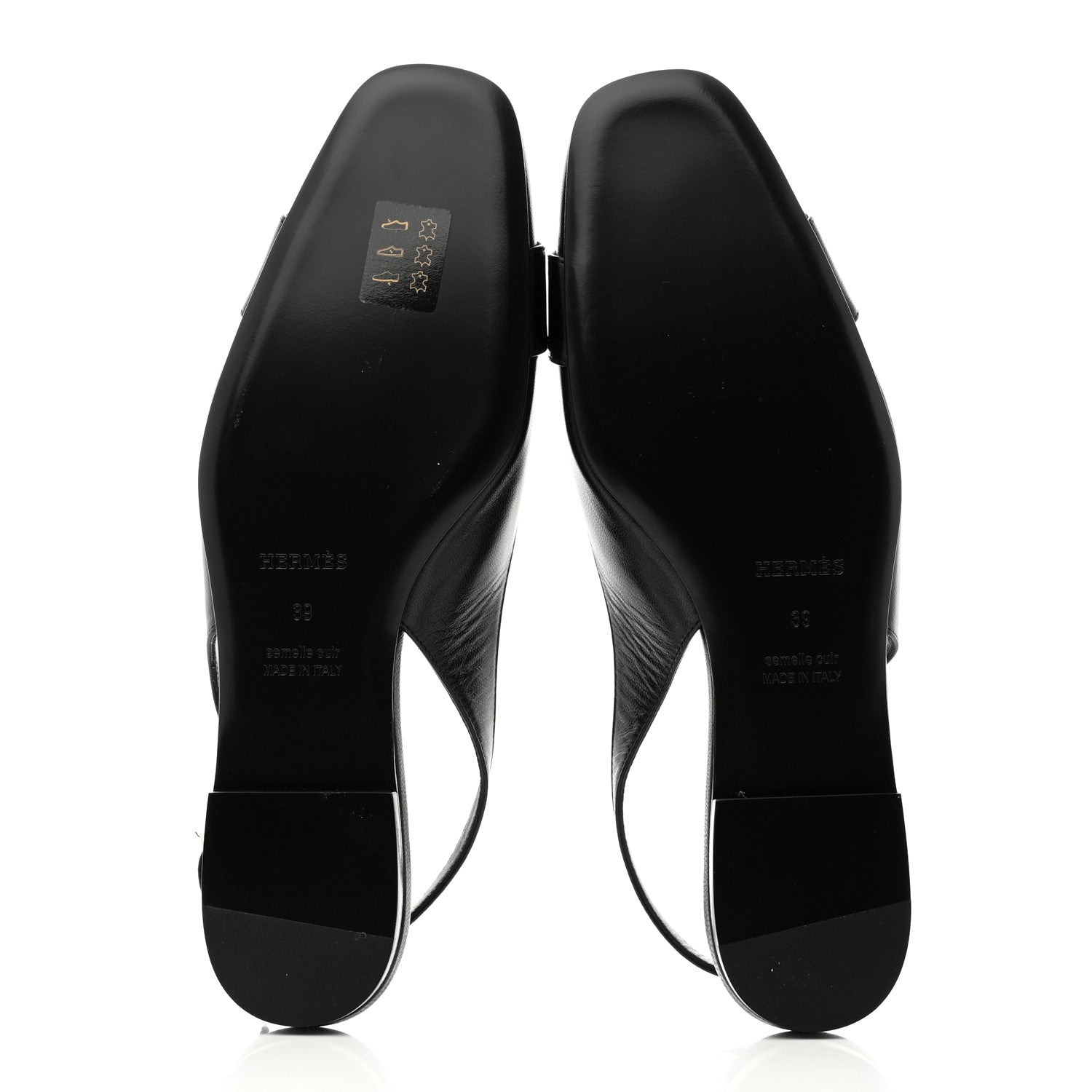 Hermes Goatskin Innocente Slingback Mules 39 Black 5 of 9