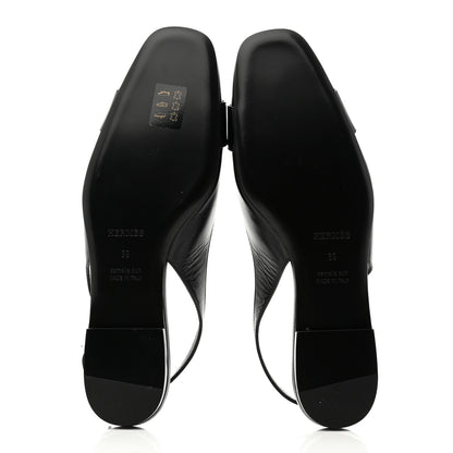 Hermes Goatskin Innocente Slingback Mules 39 Black 5 of 9