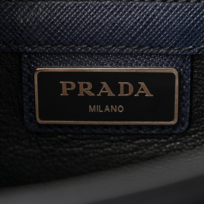 Prada Saffiano Messenger Satchel Bluette 6 of 12