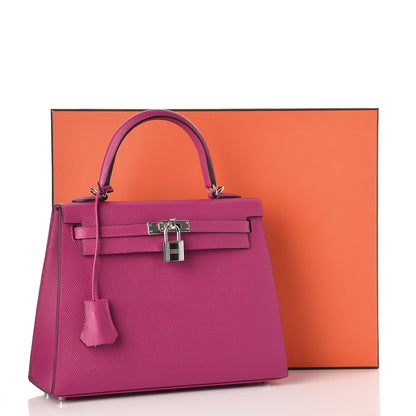 Hermes Epsom Kelly Sellier 25 Rose Pourpre 36 of 36