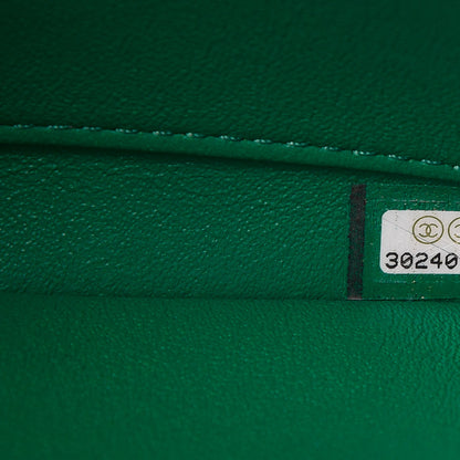Chanel Lambskin Quilted Small Trendy CC Flap Dual Handle Bag Green 9 of 10