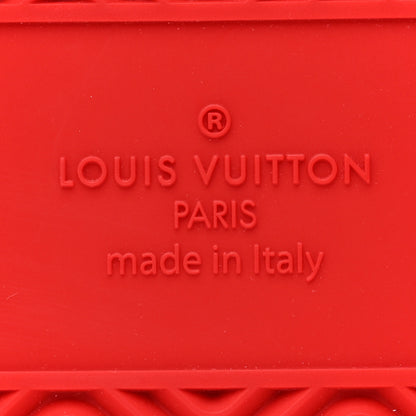 Louis Vuitton Calfskin Maxi Damier Mens Rivoli Sneakers 10 Red White 9 of 9