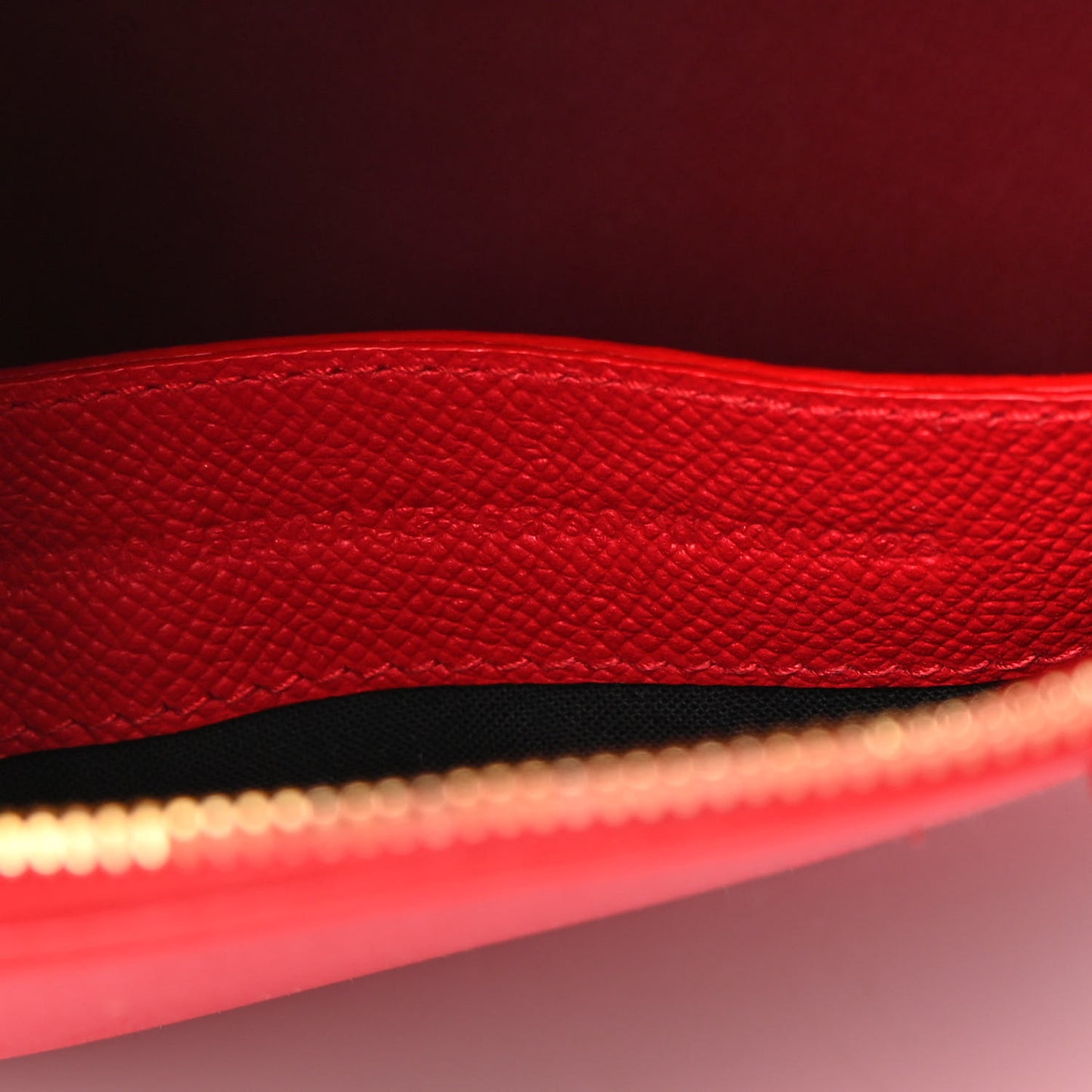 Grained Calfskin S Ville Top Handle Bag Rouge Coquelicot