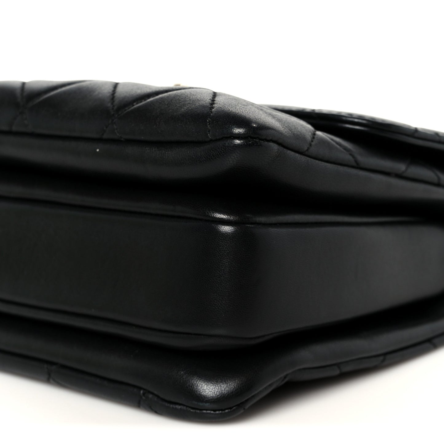 Lambskin Quilted Small Trendy CC Dual Handle Flap Bag Black