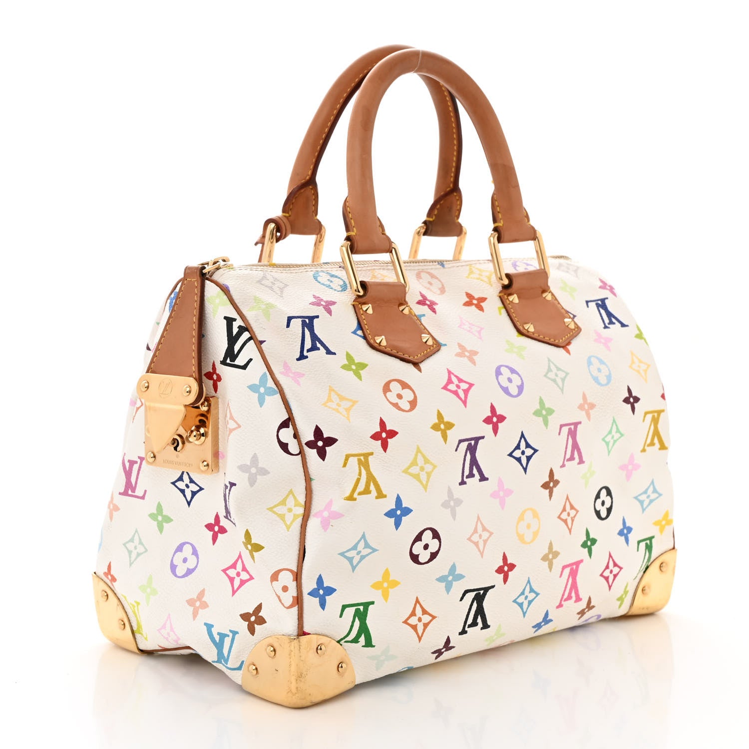 Louis Vuitton Monogram Multicolor Speedy 30 White 3 of 12