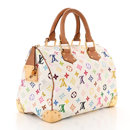 Louis Vuitton Monogram Multicolor Speedy 30 White 3 of 12